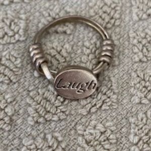 Silver 'Laugh' Ring
